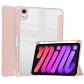 Estuche para tableta de cuero acrílico TPU plegable en tres partes con soporte y ranura para bolígrafo, para iPad mini 6 / mini 2024
